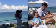 Medvedev with his family in Florida, Miami